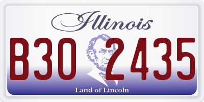 IL license plate B302435
