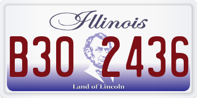 IL license plate B302436