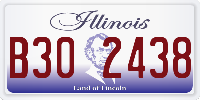 IL license plate B302438