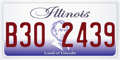 IL license plate B302439