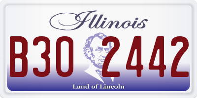 IL license plate B302442