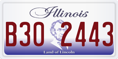 IL license plate B302443
