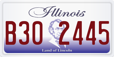 IL license plate B302445