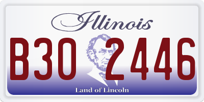 IL license plate B302446