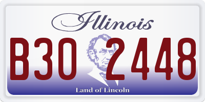 IL license plate B302448