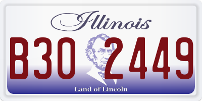 IL license plate B302449