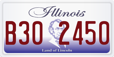 IL license plate B302450
