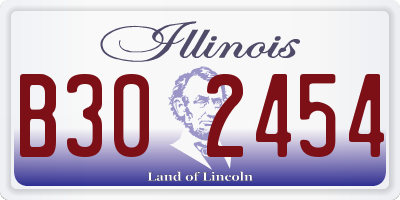 IL license plate B302454