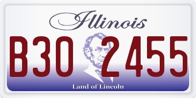IL license plate B302455