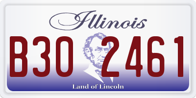 IL license plate B302461