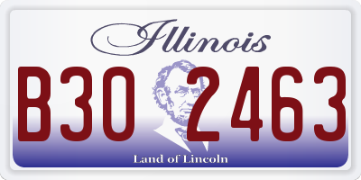 IL license plate B302463