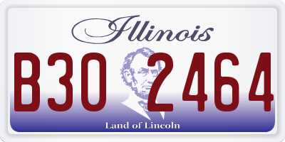 IL license plate B302464