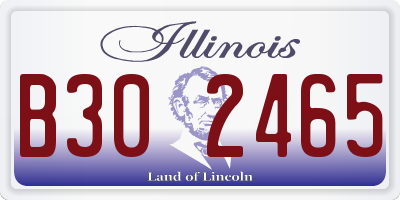 IL license plate B302465