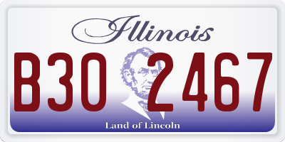 IL license plate B302467