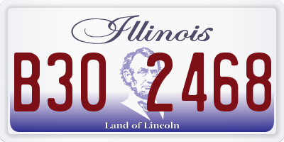 IL license plate B302468