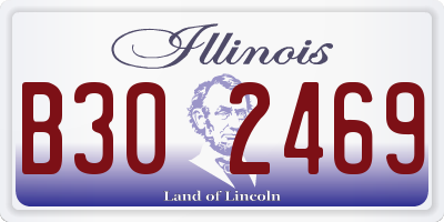 IL license plate B302469