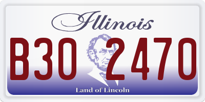 IL license plate B302470