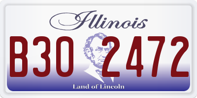 IL license plate B302472