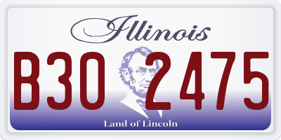 IL license plate B302475
