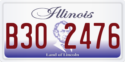 IL license plate B302476