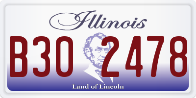 IL license plate B302478