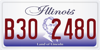 IL license plate B302480