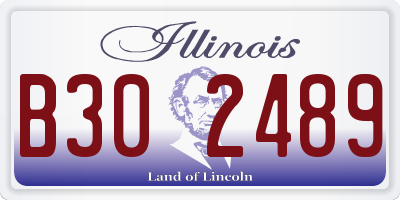 IL license plate B302489