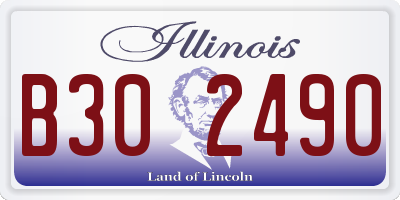 IL license plate B302490