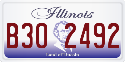 IL license plate B302492