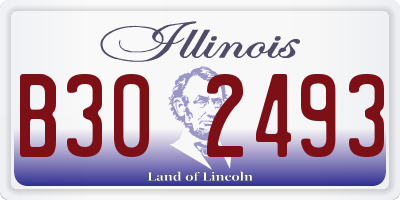 IL license plate B302493