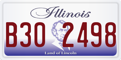 IL license plate B302498