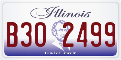 IL license plate B302499