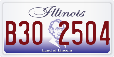 IL license plate B302504