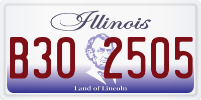 IL license plate B302505