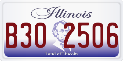 IL license plate B302506