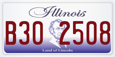 IL license plate B302508