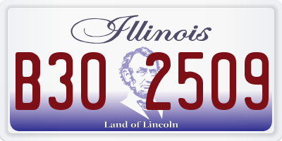 IL license plate B302509