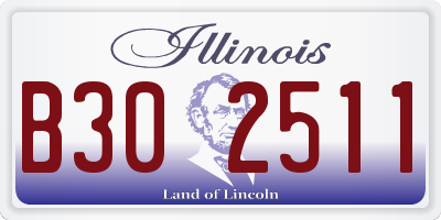 IL license plate B302511