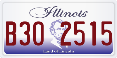 IL license plate B302515