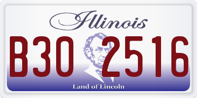 IL license plate B302516