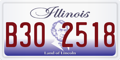 IL license plate B302518