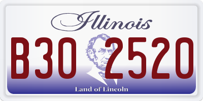 IL license plate B302520