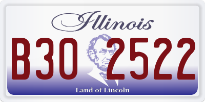 IL license plate B302522