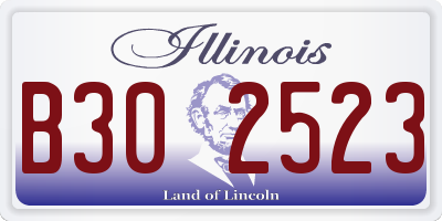 IL license plate B302523