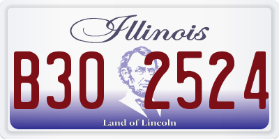 IL license plate B302524