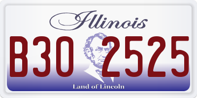 IL license plate B302525