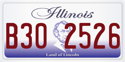 IL license plate B302526