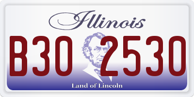 IL license plate B302530