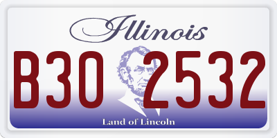 IL license plate B302532