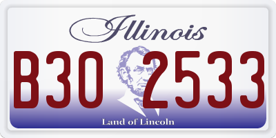 IL license plate B302533